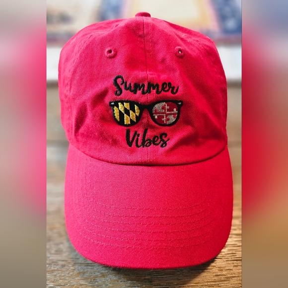 None Accessories - Maryland Summer Vibes Red Cap